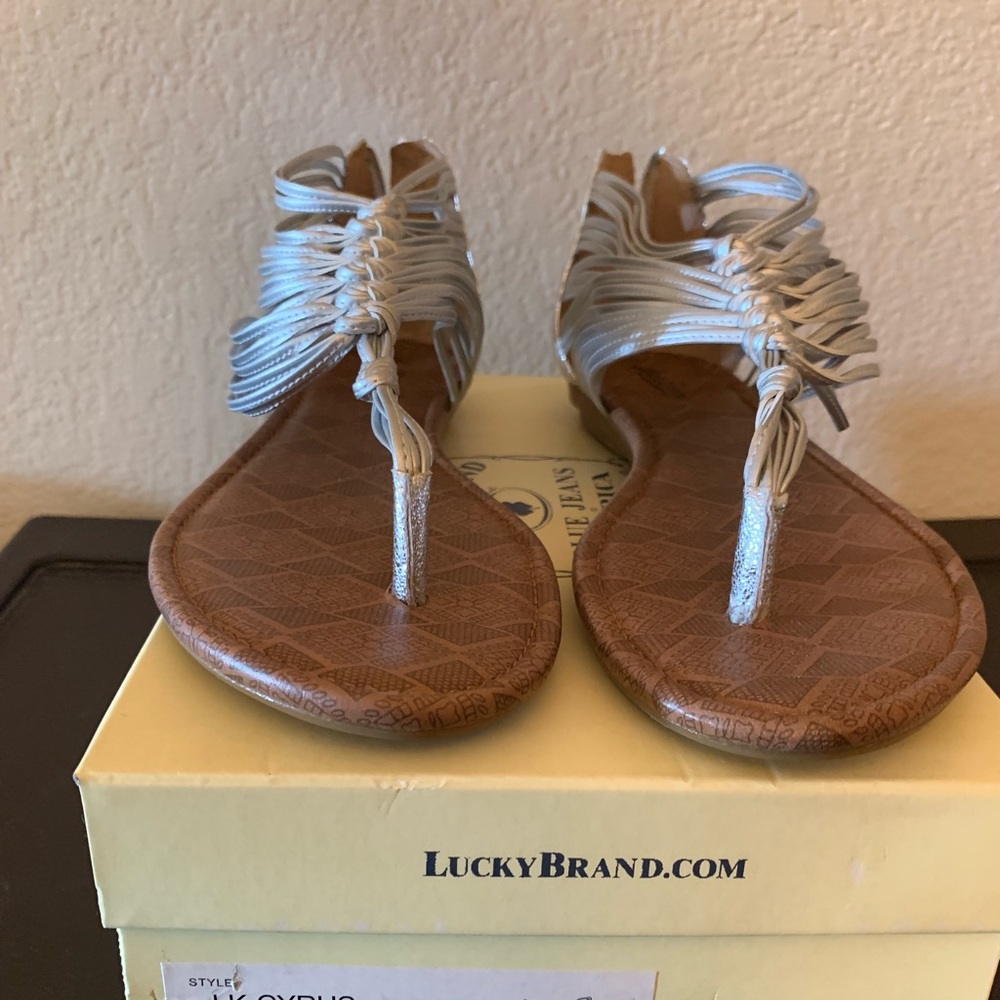 Sliver thong shoes